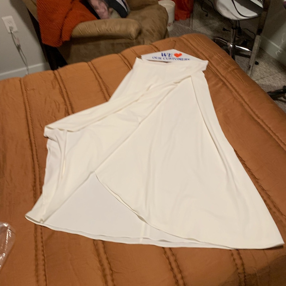 Long, off white skirt